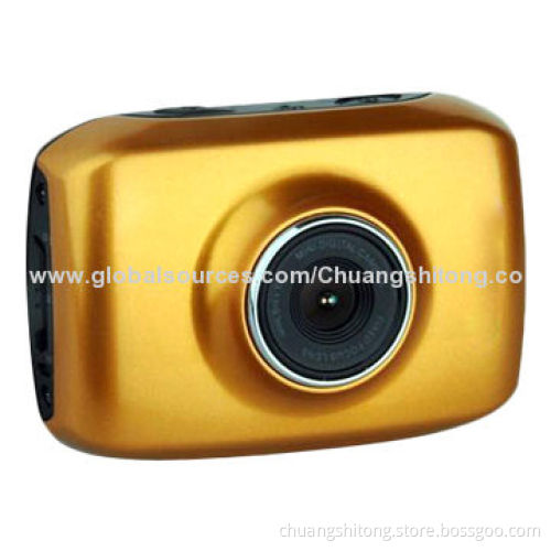 Action/dive DVR camera, 1,080P sub-proof 1,280 x 720P resolutions PC, supports motorcycle